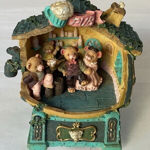 Dancing Bears Music Box, Resin